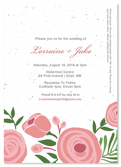 Printable Wedding Invitation Kits Pink
