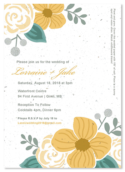 Printable Wedding Invitation Kits Yellow