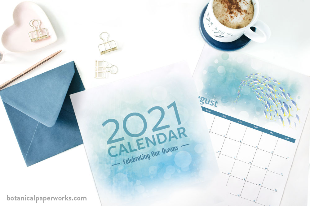 Seven designer free printable calendars for 2021 made to capture all your goals and plans for the year ahead.
