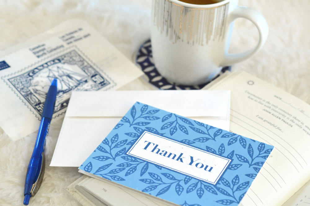 seed paper thank you card