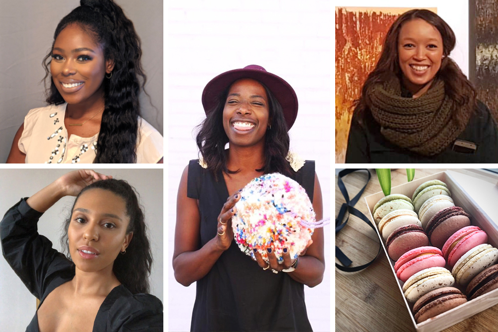 5 women-led, black-owned, winnipeg-based businesses: Level Up Therapy Practice, Together Loungewear, Gato, Poppy Joy Pompoms, Tanisha Salakoh