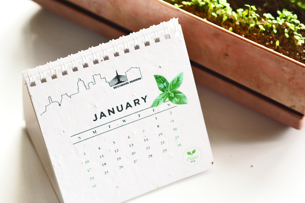 plantable seed paper herb calendar for real estate closing gifts
