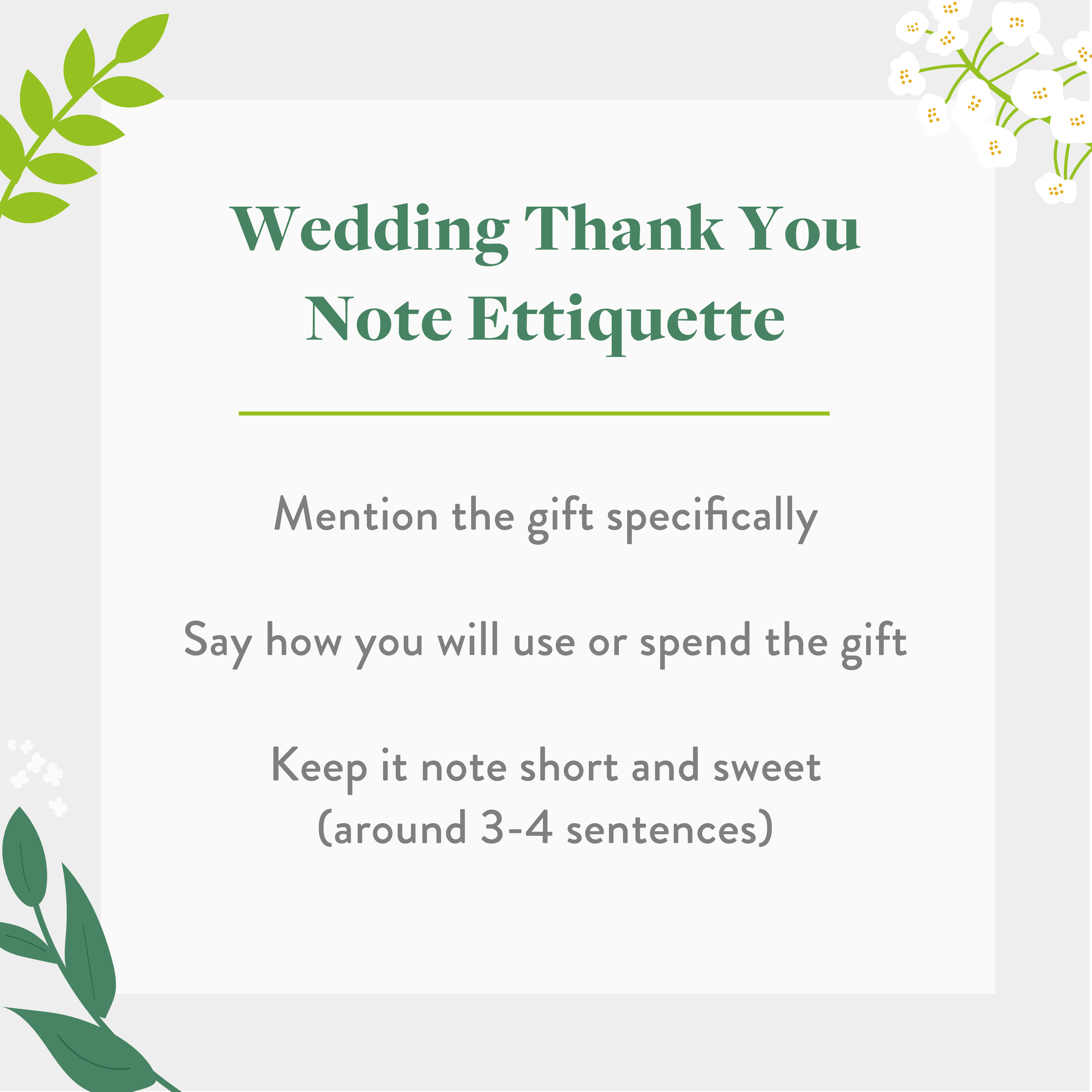 Tips For Sending Wedding Thank You Cards - Botanical PaperWorks
