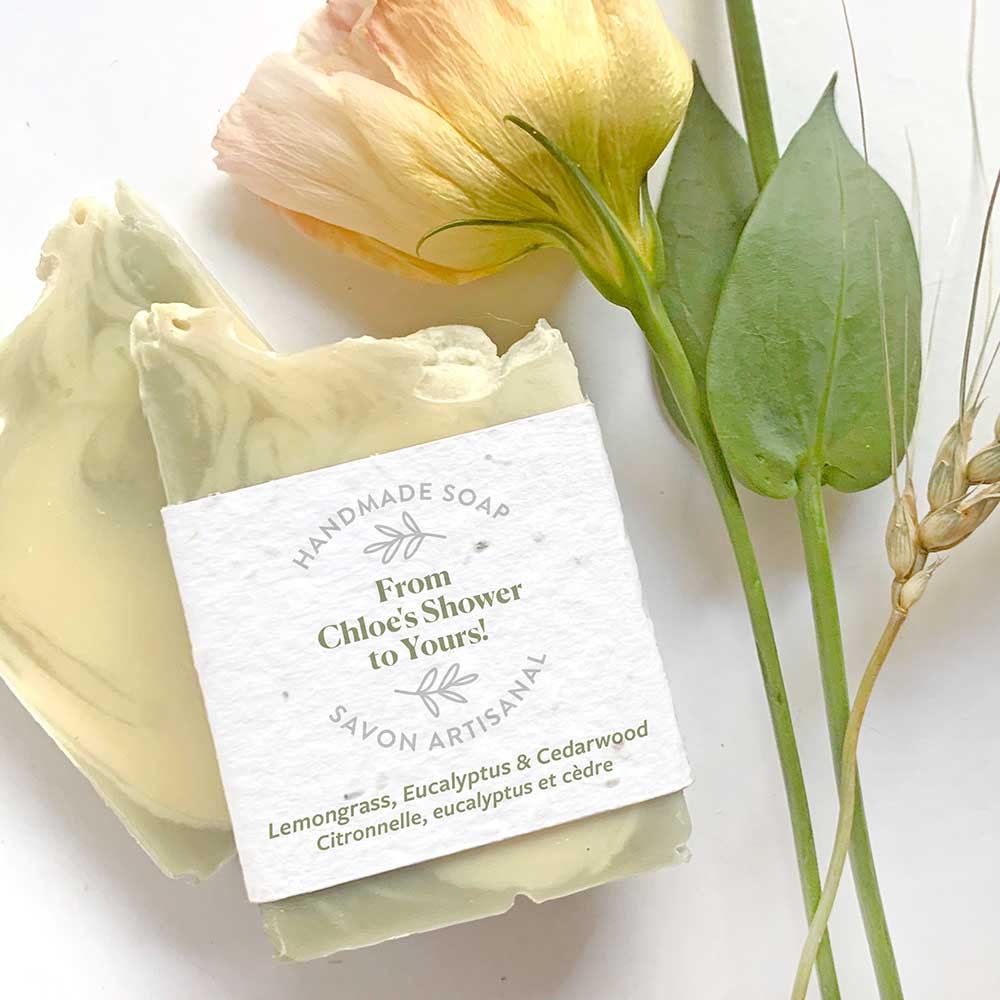 100 x Wildflower Seed Wedding Favour Packet Personalised Inc Seeds Eucalyptus 