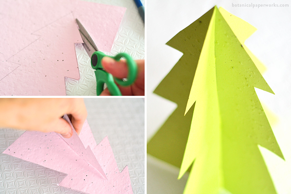 seed paper holiday trees crafting