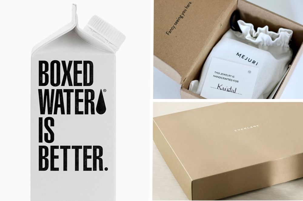 minimalist packaging trend ideas including meijuri and everlane examples
