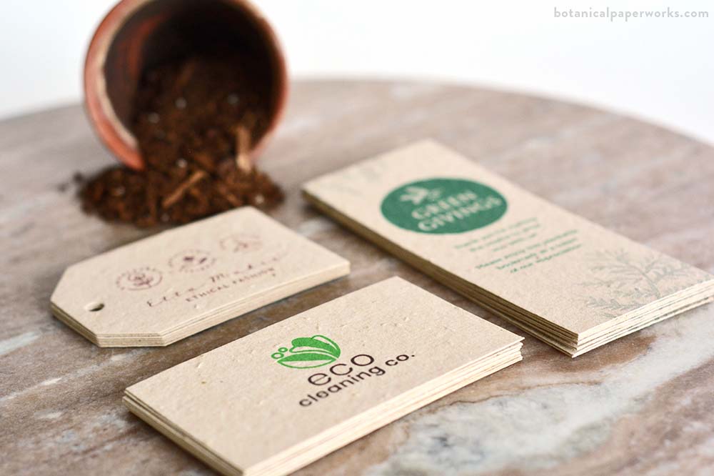 eco natural plantable seed paper promotional products from Botanical PaperWorks