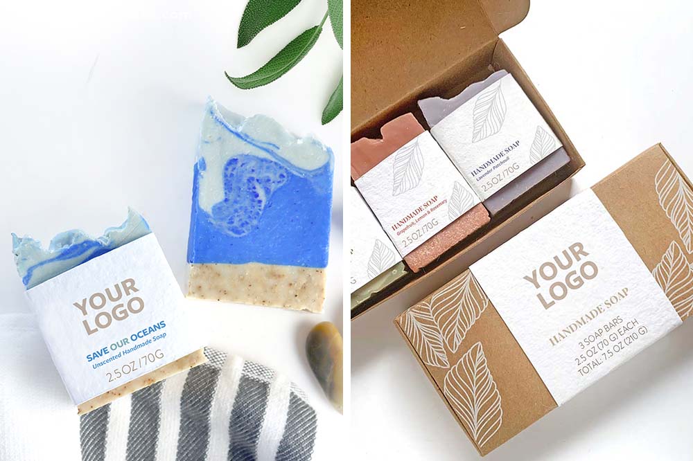 handmade, vegan, natural soaps by Botanical PaperWorks for corporate gifting