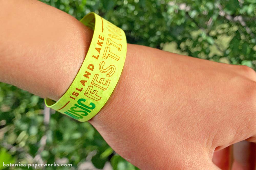 seed paper event wristbands for summer promotional products