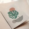 A printed card sample on eco natural handmade paper
