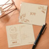 Simple Plantable Holiday Postcards Wishing Joy on Eco Natural Seed Paper