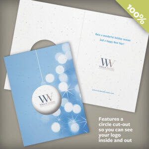 Peek-a-Boo Logo Business Holiday Cards