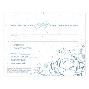 Winter Blooms Plantable Reply Cards