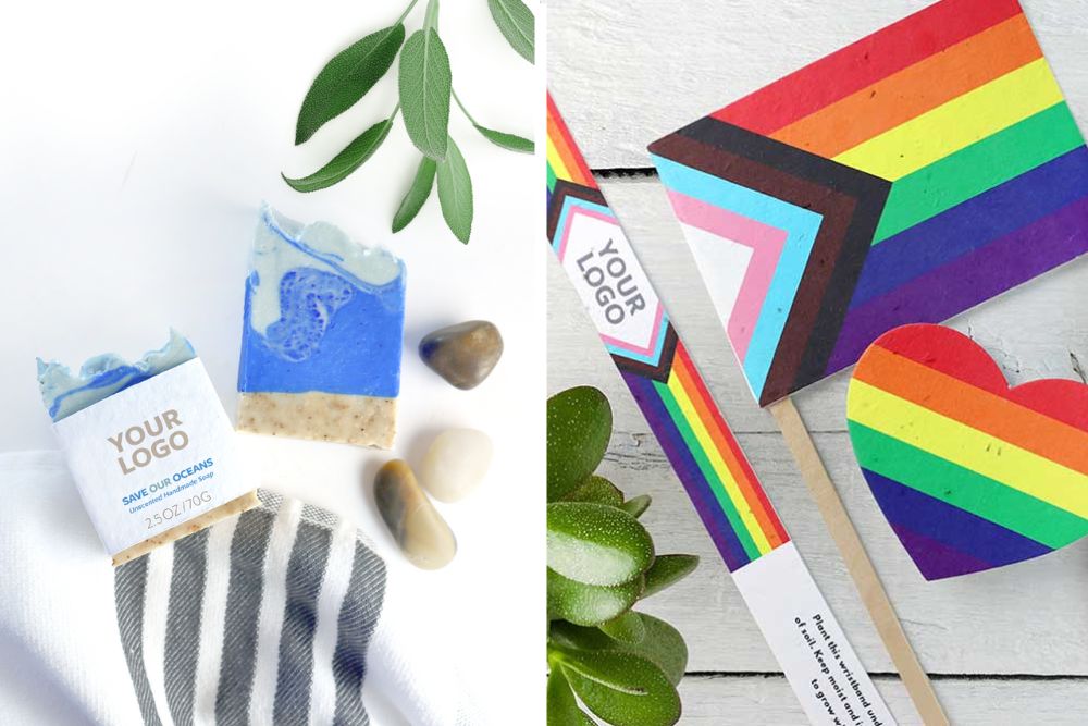 Botanical PaperWorks Save Our Oceans branded soap and pride promotional products