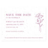 minimalist floral save the date card