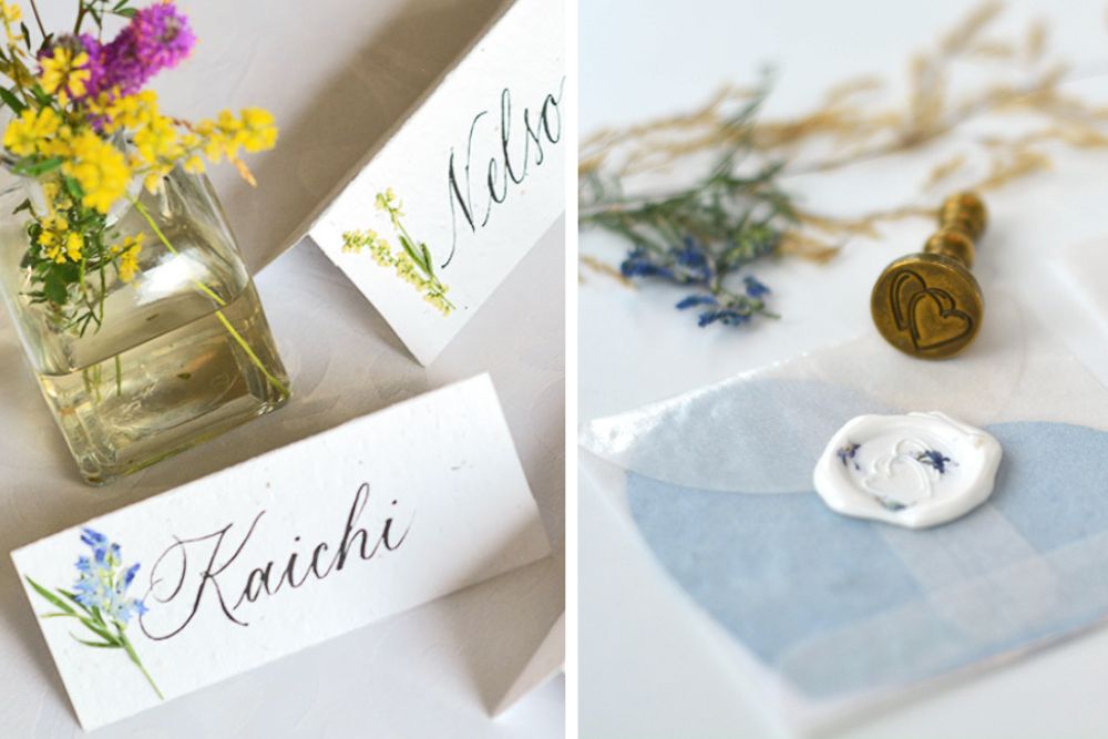 pressed wildflower crafts with Botanical PaperWorks seed paper