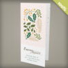 A long format seed paper holiday card with a pretty botanical design
