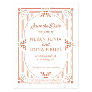 Natural Glamour Plantable Save The Date Card