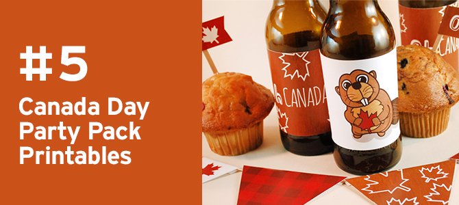 These #CanadaDay party pack #freeprintables will add charming touches to your party #decor. Find MORE Canada Day celebration ideas here.