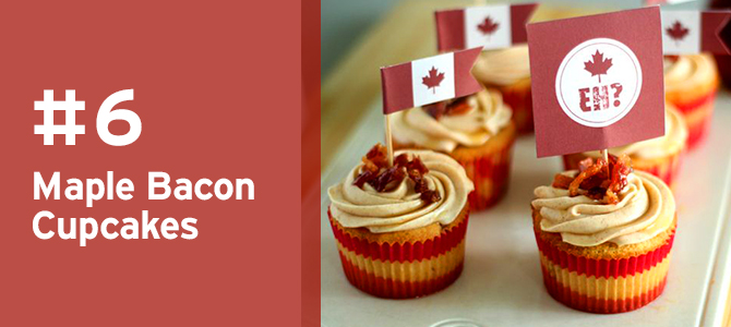 Few things are more #Canadian than #maple! Get the recipe for these tasty #CanadaDay #cupcakes! And find MORE Canada Day celebration ideas here.