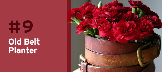 This is such a creative way to repurpose an old leather belt - simply wrap it around a planter for a rustic effect!