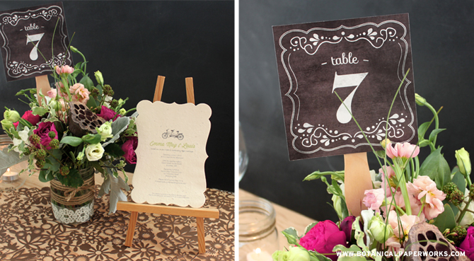  Love these - Free printable Chalkboard Wedding Table Numbers from botanicalpaperworks.com