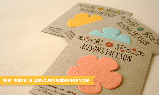 Botanical PaperWorks New Rustic Wildflower Wedding Favors