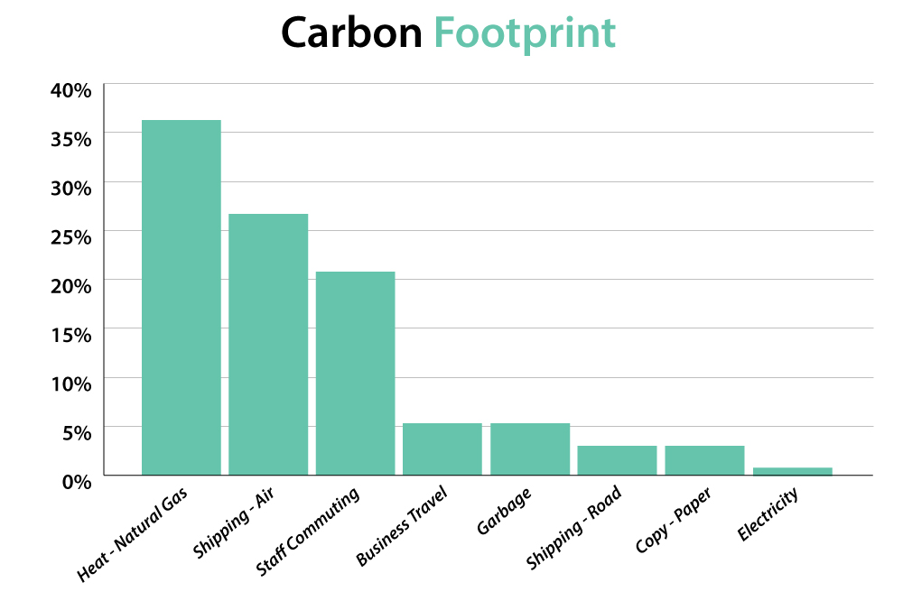 Botanical PaperWorks carbon footprint graph