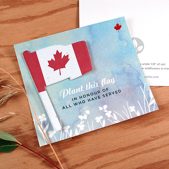 Browse veteran memorial cards made to honour those who served in a symbolic and plantable way.