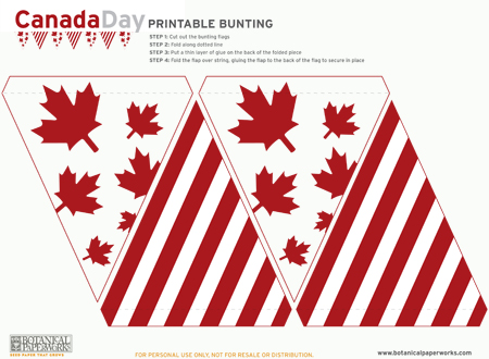 Botanical PaperWorks Seed Paper Canada Day Free Printables
