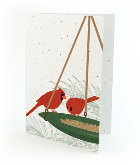 Cardinals Plantable Personalized Christmas Cards