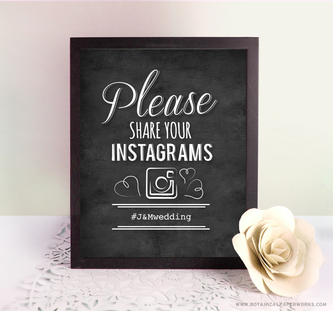 Get your guests to use a hashtag for their instagrams so you can all share the memories.