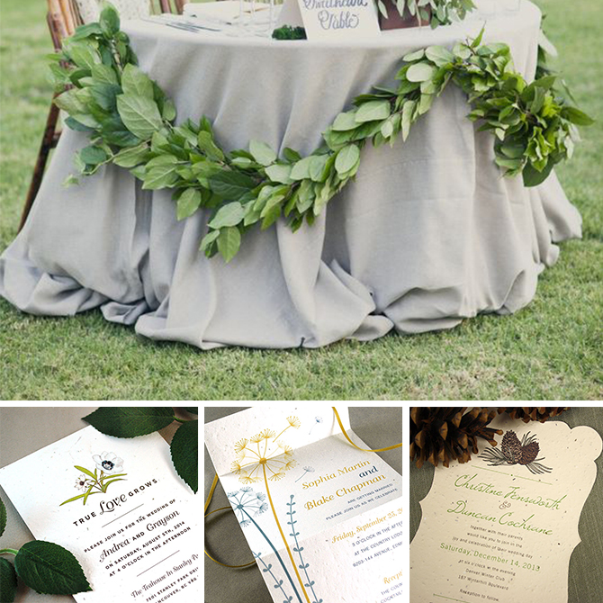 Find out which #seedpaper #weddinginvitations match your wedding style, like this #earthy theme + earthy invitations!