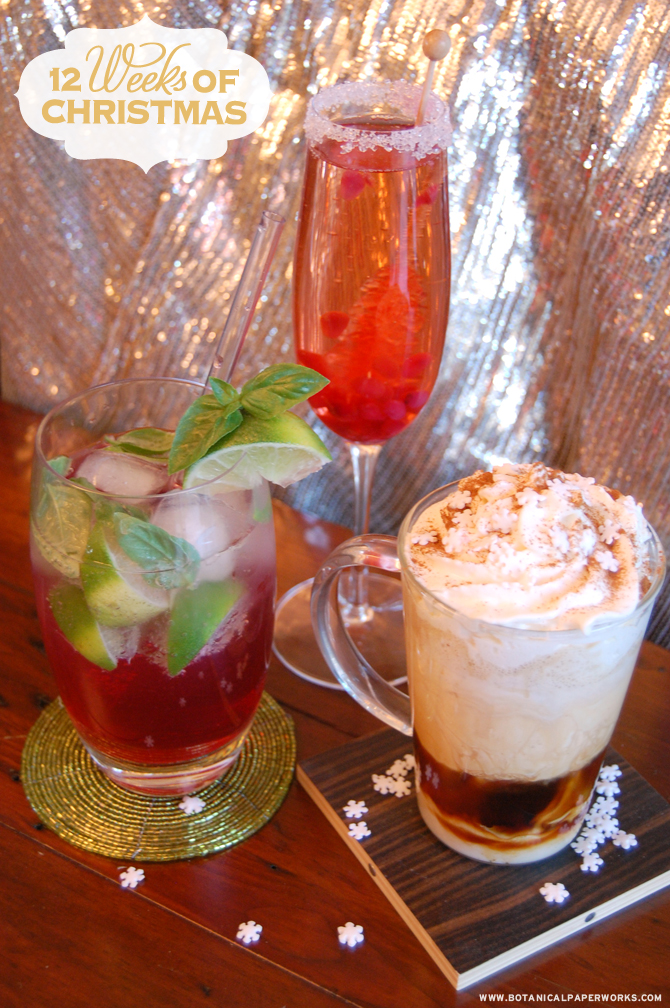 As part of Week 6 of the 12 Weeks of Christmas, here are three delicious holiday cocktail recipes!