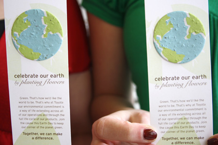 earth day seed paper bookmark