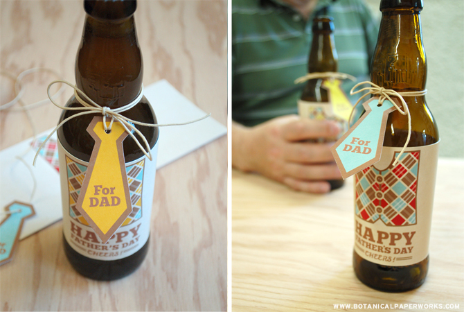 Love these! Free Printable Father's Day Beer labels and tags from the stylists at Botanical PaperWorks.