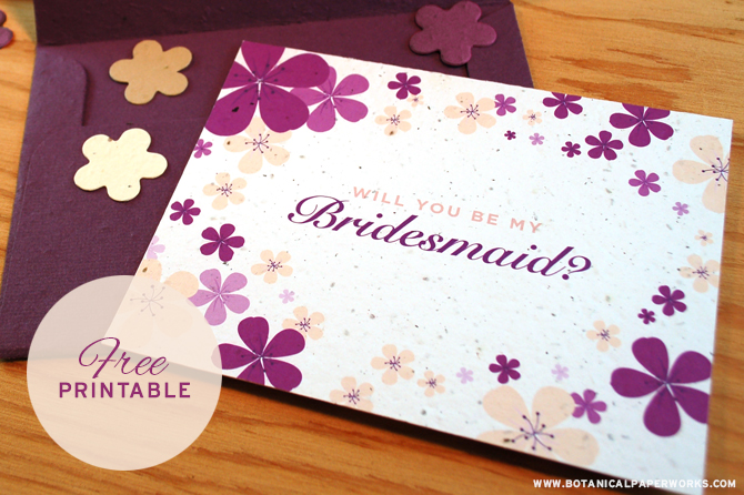 {free printable} Bridal Party Notes: A fun, creative way to say 'Will you be my bridesmaid?'