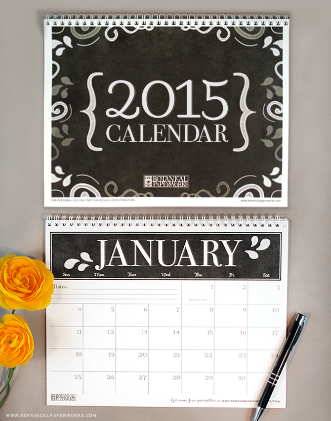 Plan and prepare for the year ahead with this fun FREE Printable 2015 Calendar. Perfect for the home or office!