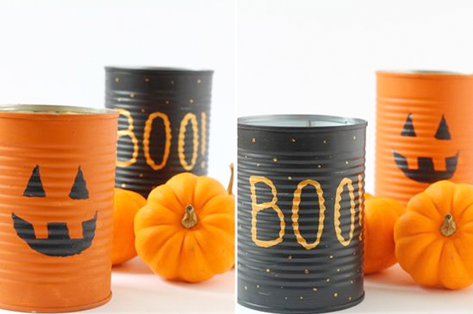 Make these tin can decorations and see other Halloween upcycle crafts.