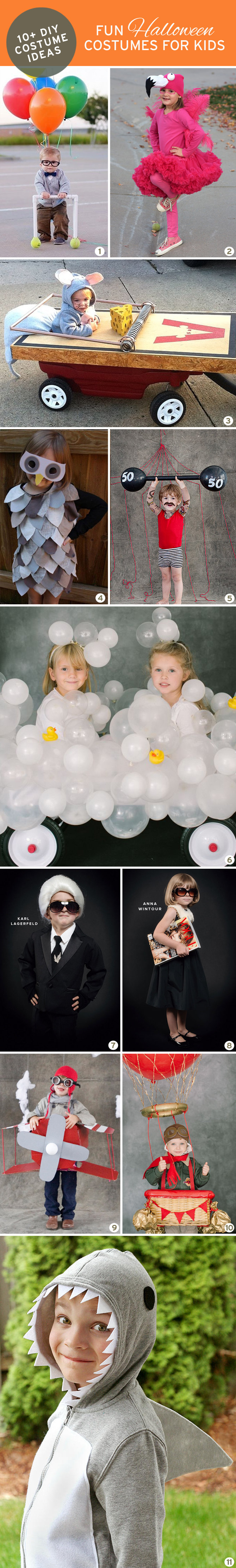 10+ Super fun and easy DIY costume ideas for kids this Halloween.