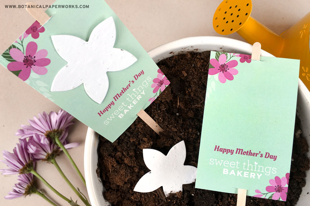 Seed Paper Planting Sticks are the perfect promotional giveaway for Mother's Day!
