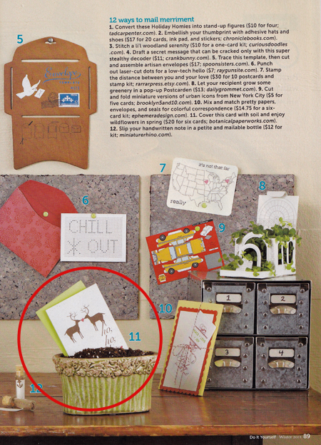 Plantable Card in Do It Yourself Magazine