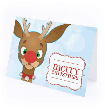 Friendly Reindeer Plantable Personalized Christmas Cards