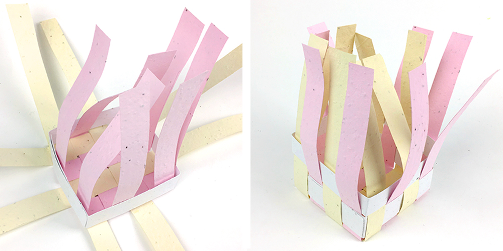 Follow these easy steps to make plantable seed paper Easter baskets!