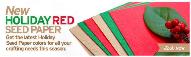 Get the latest Holiday Seed Paper colors for all your crafting needs this season.