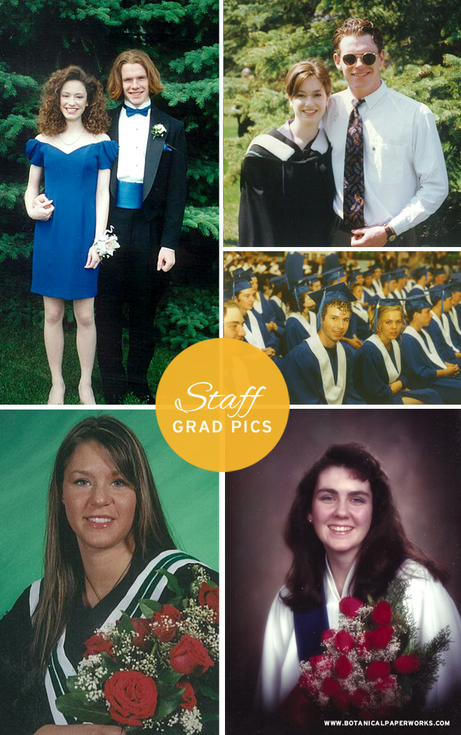 Some funny Grad pics via the team at Botanical PaperWorks - You have to check out the hair!