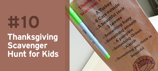 If you live in Canada, you know how incredible the weather can be around Thanksgiving. If you're looking for a great way to keep the kids entertained on Thanksgiving day, this scavenger hunt is great idea! 