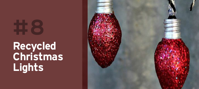 It can be frustrating when your outdoor Christmas lights burn out, but instead of throwing them in the trash, you can re-purpose them by transforming them into upcycle Christmas tree decorations! 