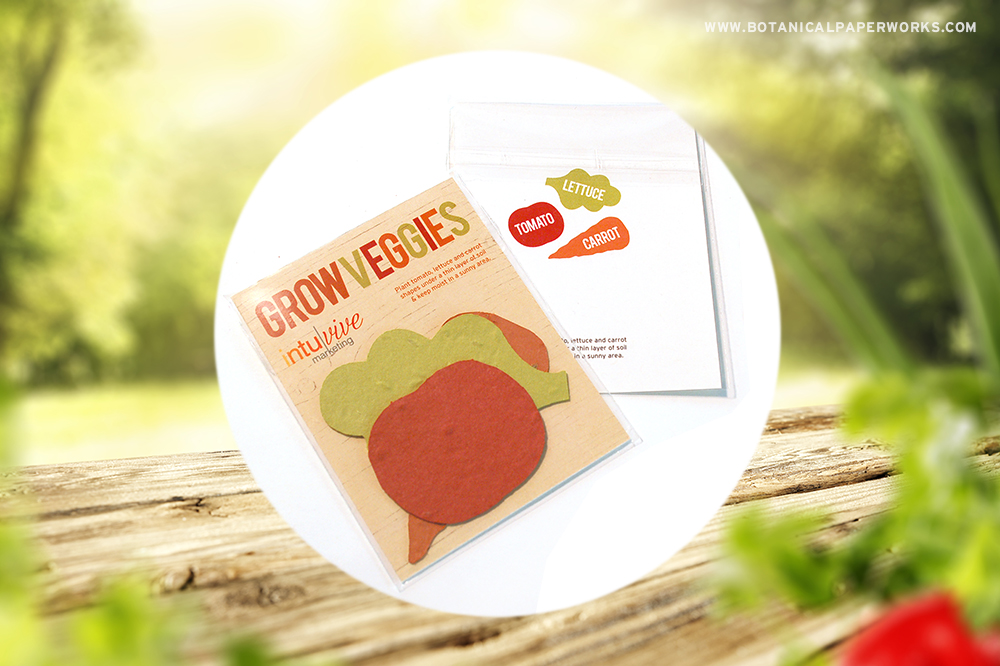 Give a garden of fresh veggies to grow with these unique Seed Paper Veggie Packs! See this and other ideas for gardening giveaways.