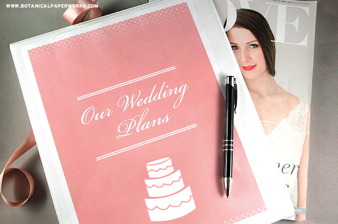 Planning Kit and Checklists with Personalised Cover Printable Wedding Planner 